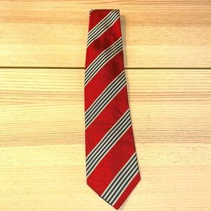 Zegna classic silk red & blue striped tie - 100% silk. Great condition.